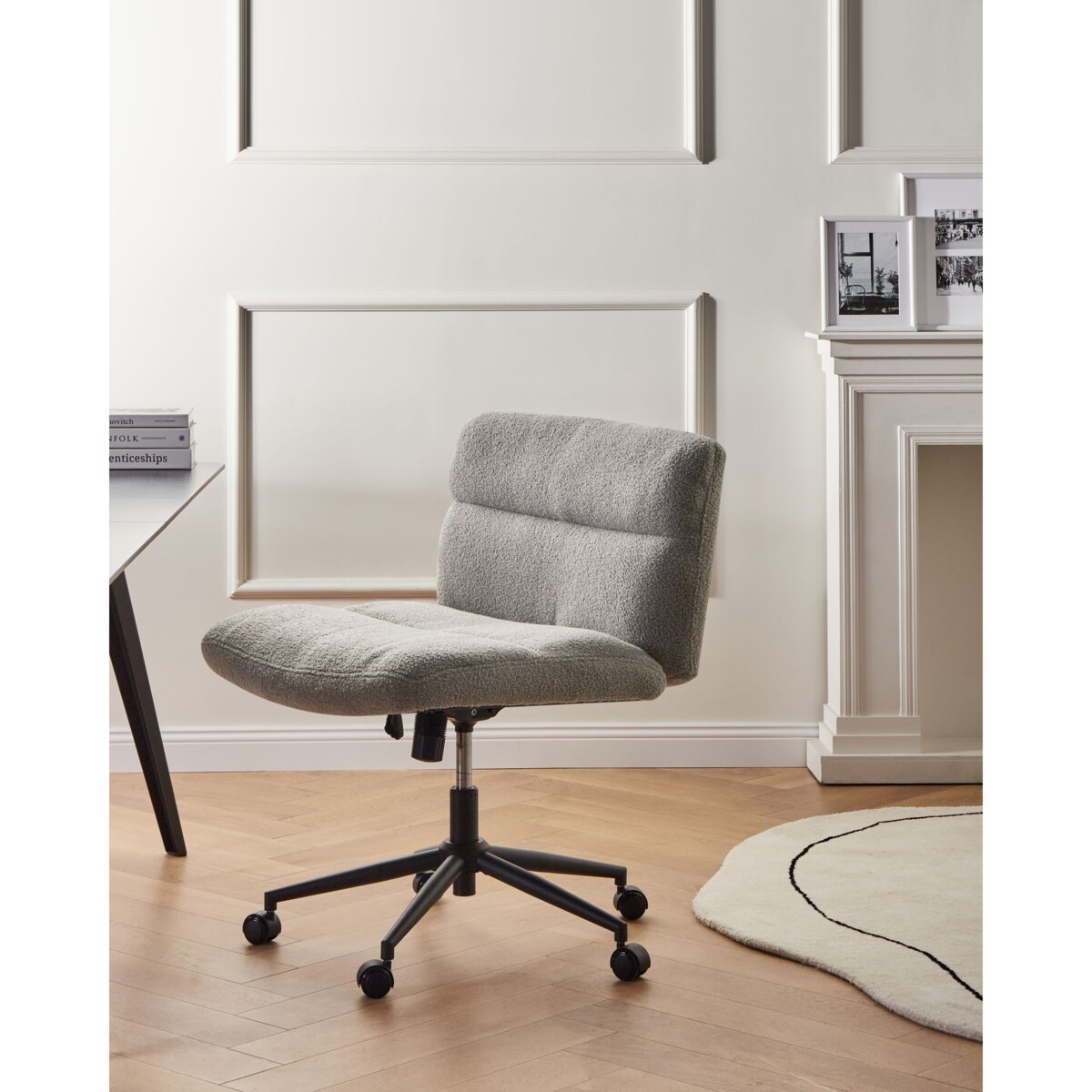 Krzesło obrotowe CATLIN Boucle Jasnoszary