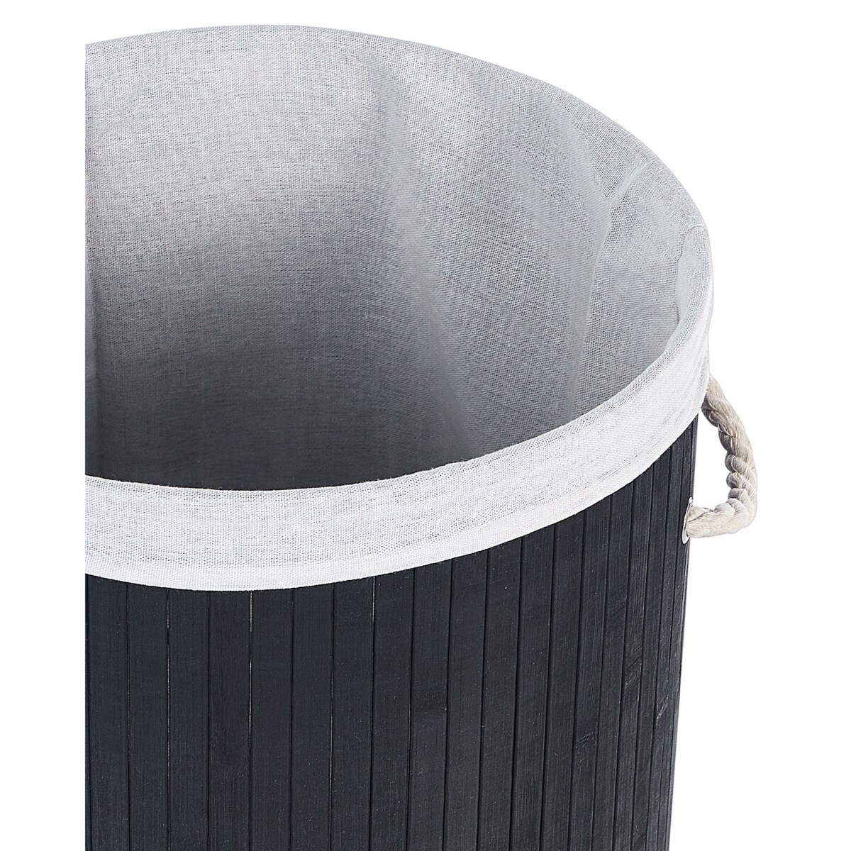 Kosz bambusowy z pokrywą Czarny SANNAR