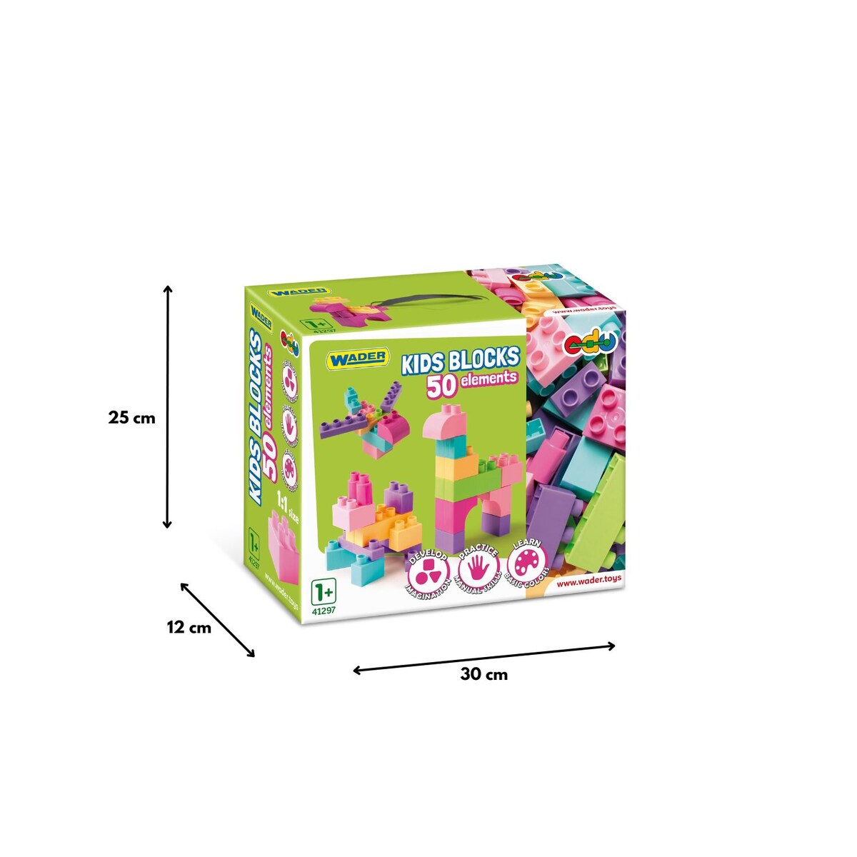 Kids Blocks klocki 50el. różowe