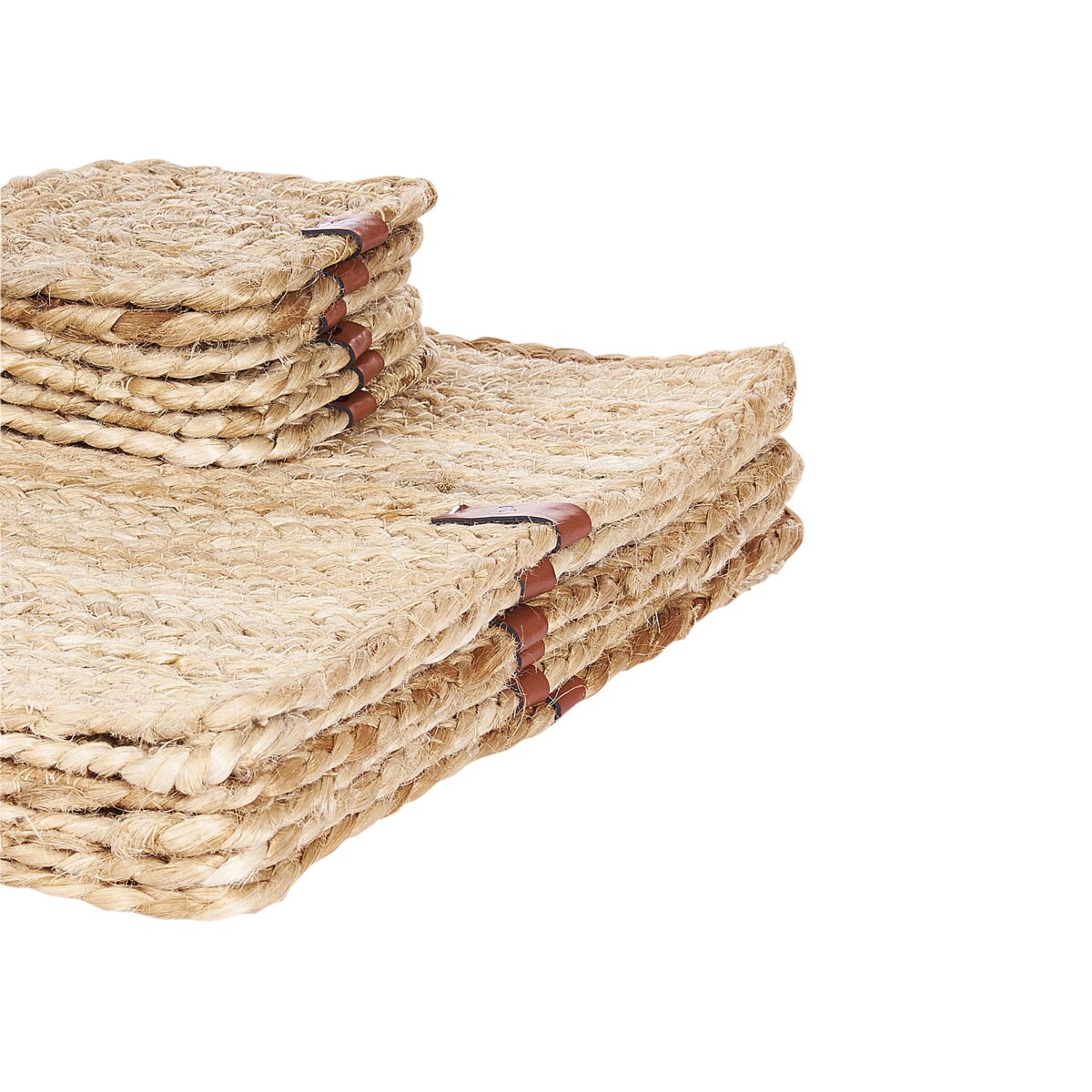 Zestaw 12 podkładek na stół QUANDONG Naturalny Juta