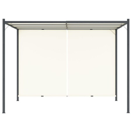 vidaXL Pergola z regulowanym dachem, śmietankowa, 3x3 m, stalowa