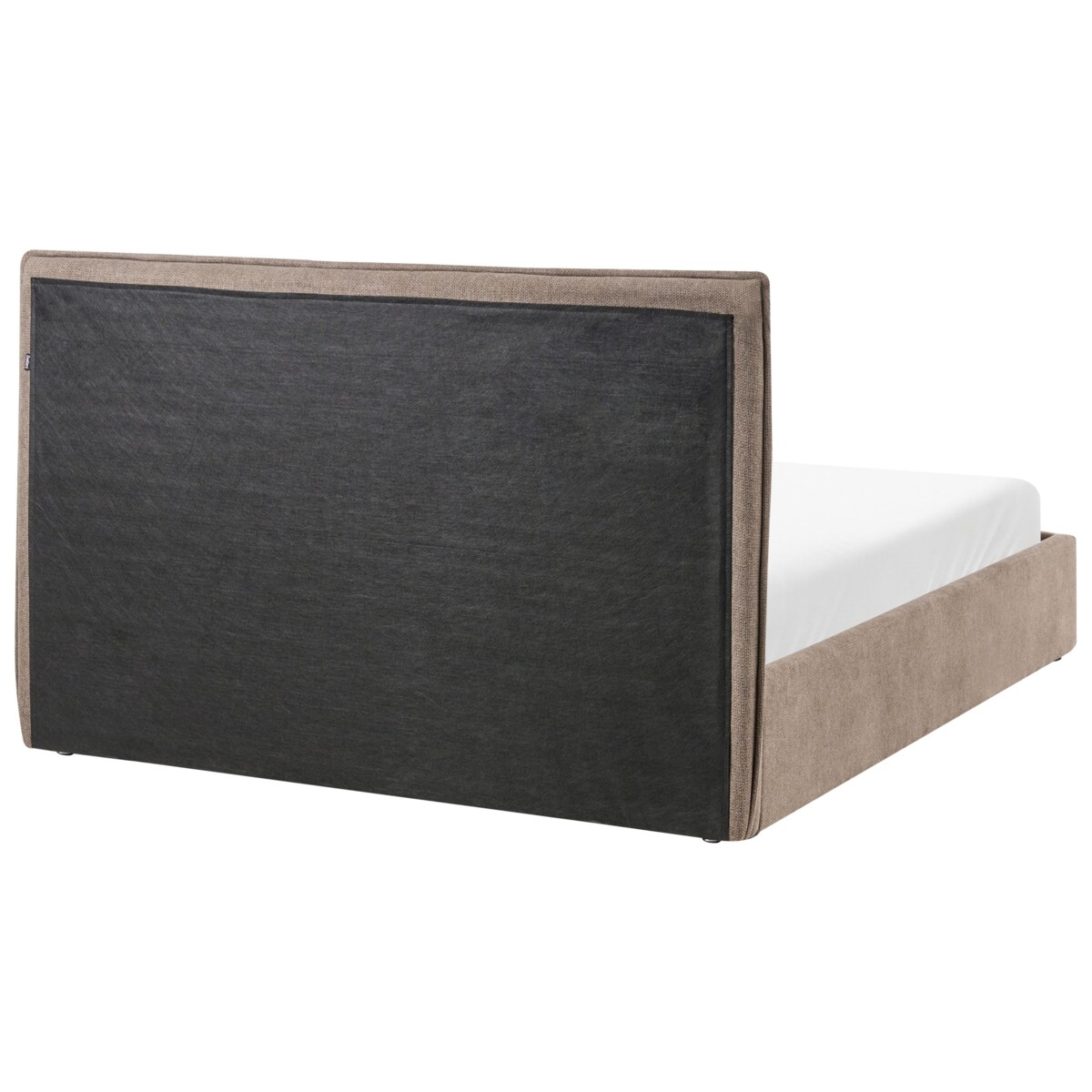 Łóżko z pojemnikiem TARASCON 140 x 200 cm Beżowoszary