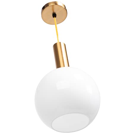 Lampa Sufitowa Wisząca Biała Kula Mleczna Gold