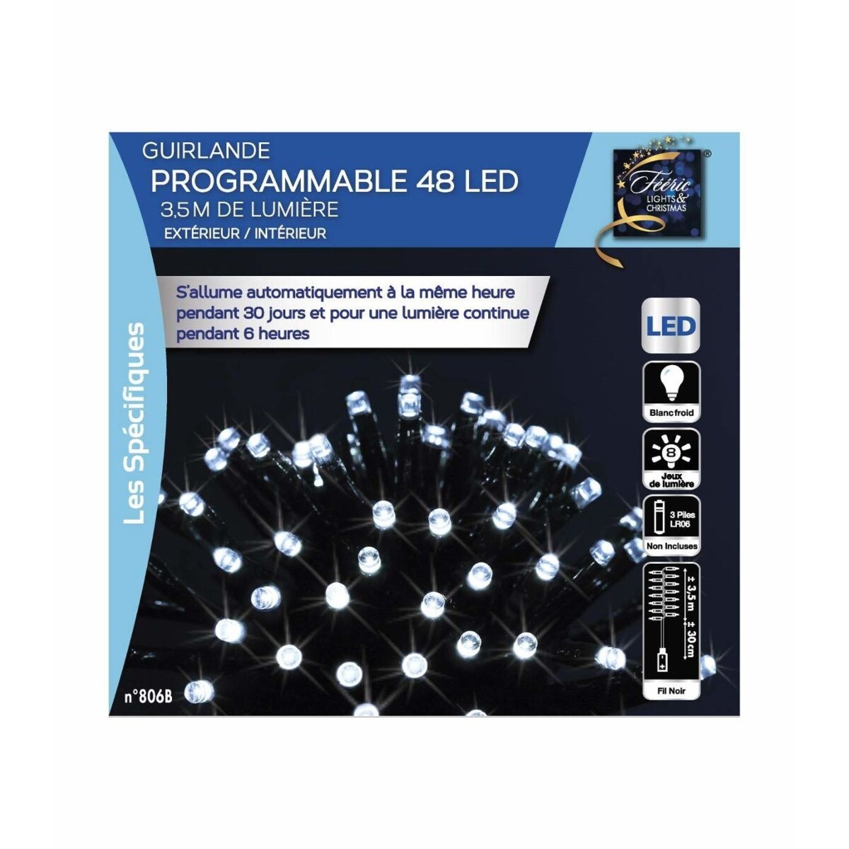 Lampki świąteczne, dekoracyjne 48 LED