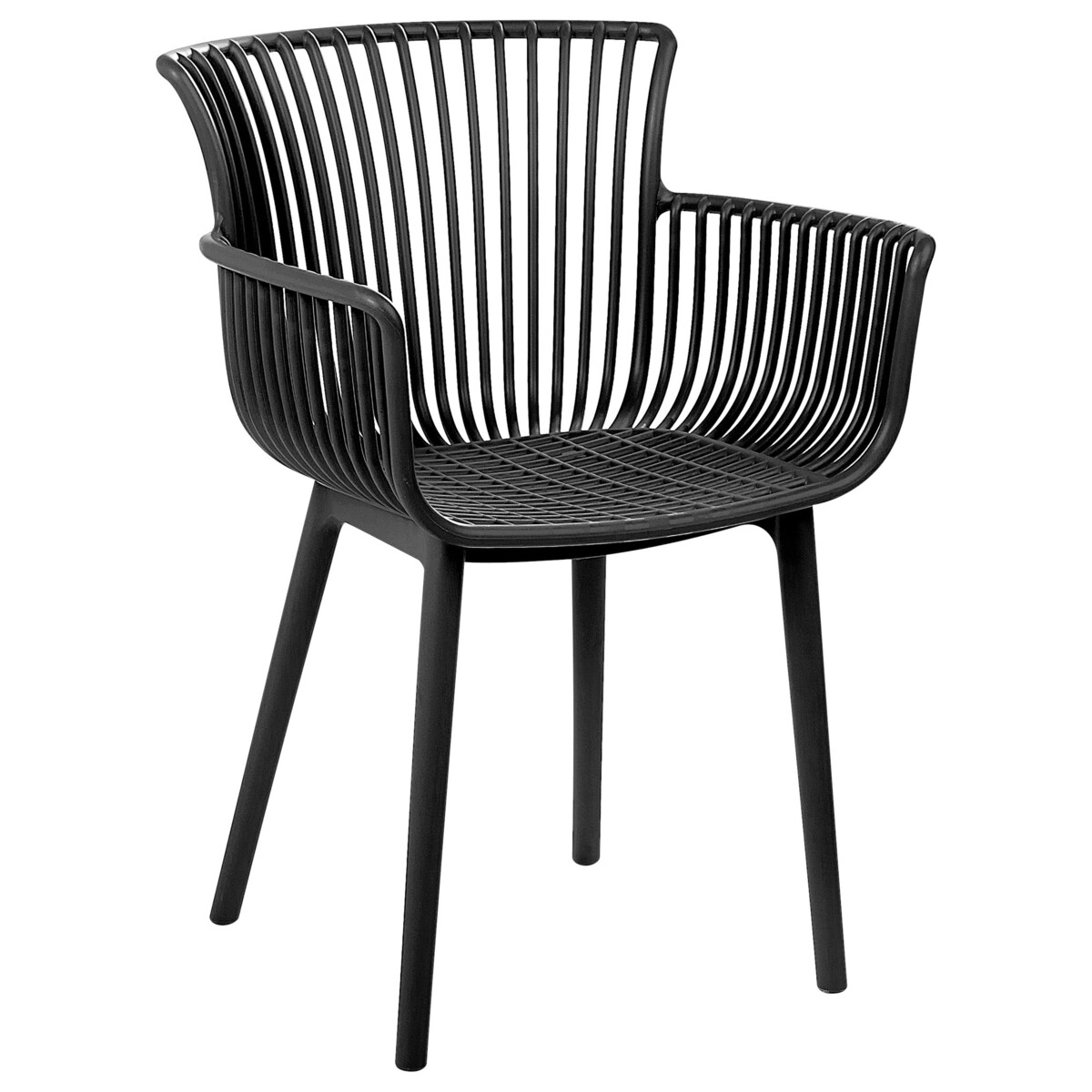 Zestaw 4 krzeseł do jadalni czarny PESARO