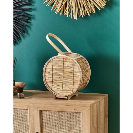 Lampion rattanowy 30 cm naturalny BISTAL