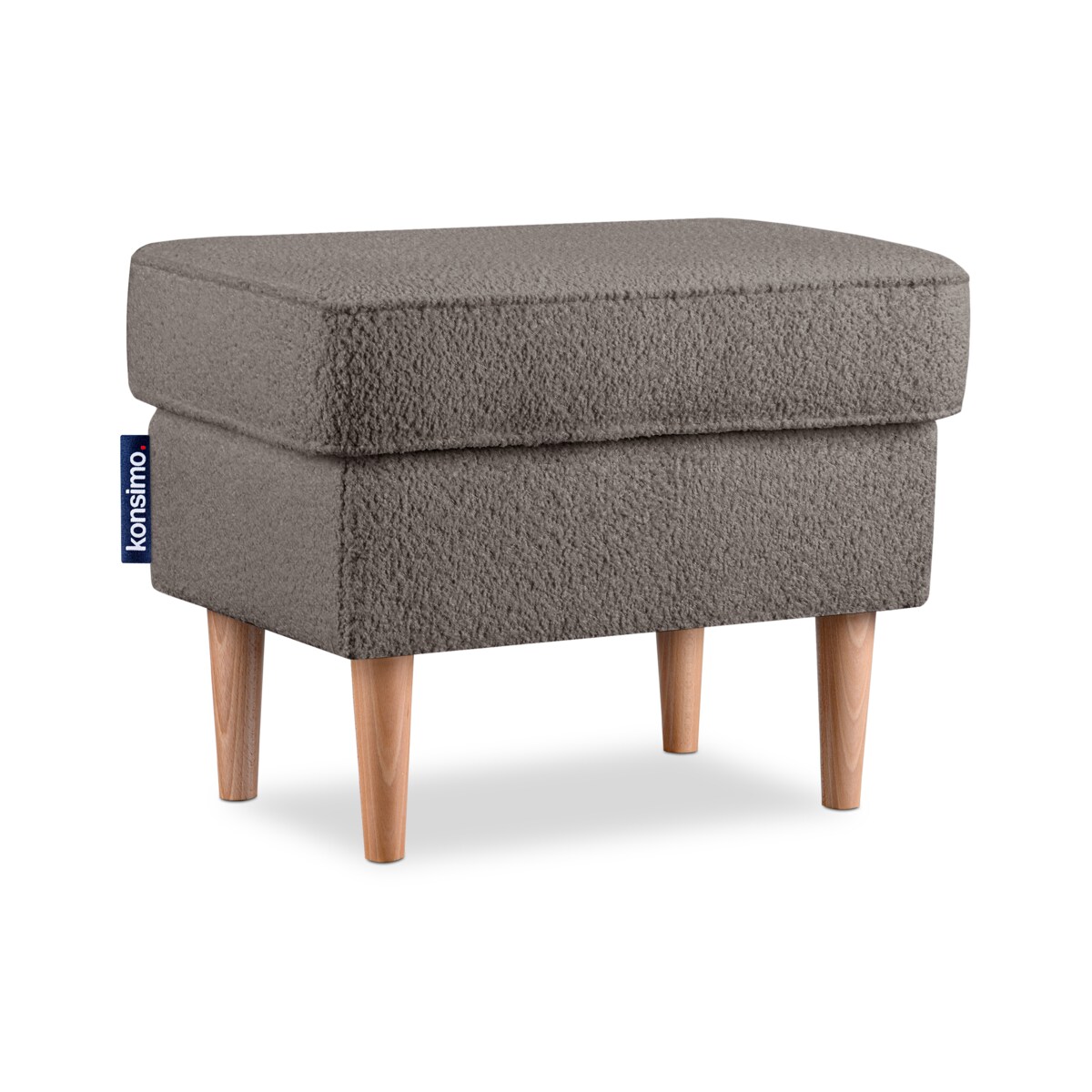 KONSIMO STRALIS Fotel + puf, kolor Beżowy