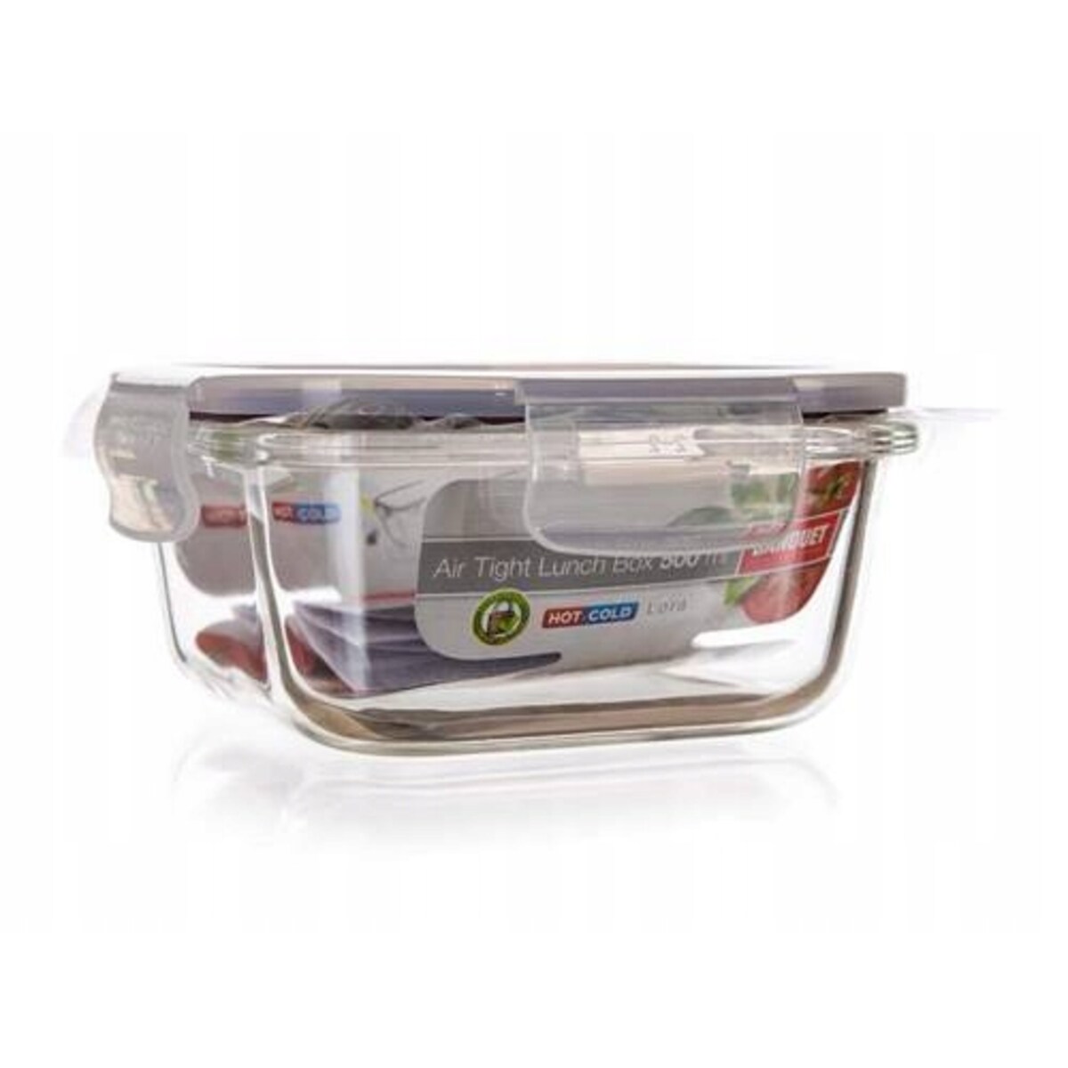 POJEMNIK HERMETYCZNY 300 ml klips szklany na jedzenie lunch sos przekąski