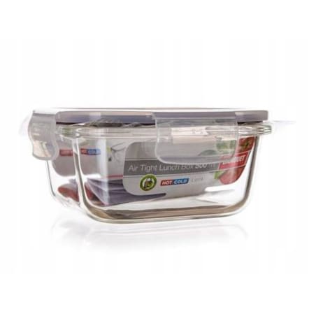 POJEMNIK HERMETYCZNY 300 ml klips szklany na jedzenie lunch sos przekąski