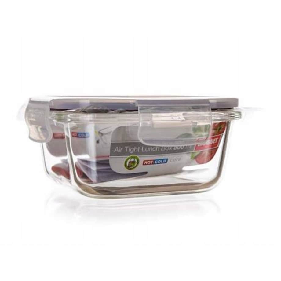 POJEMNIK HERMETYCZNY 300 ml klips szklany na jedzenie lunch sos przekąski