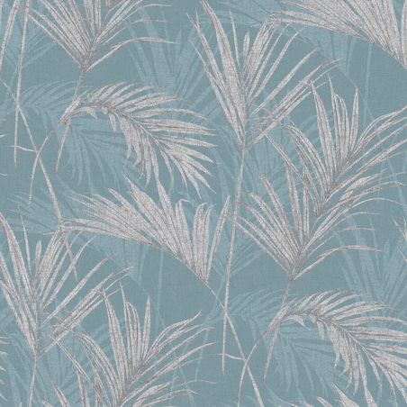 DUTCH WALLCOVERINGS Tapeta Palm Springs, niebiesko-szara