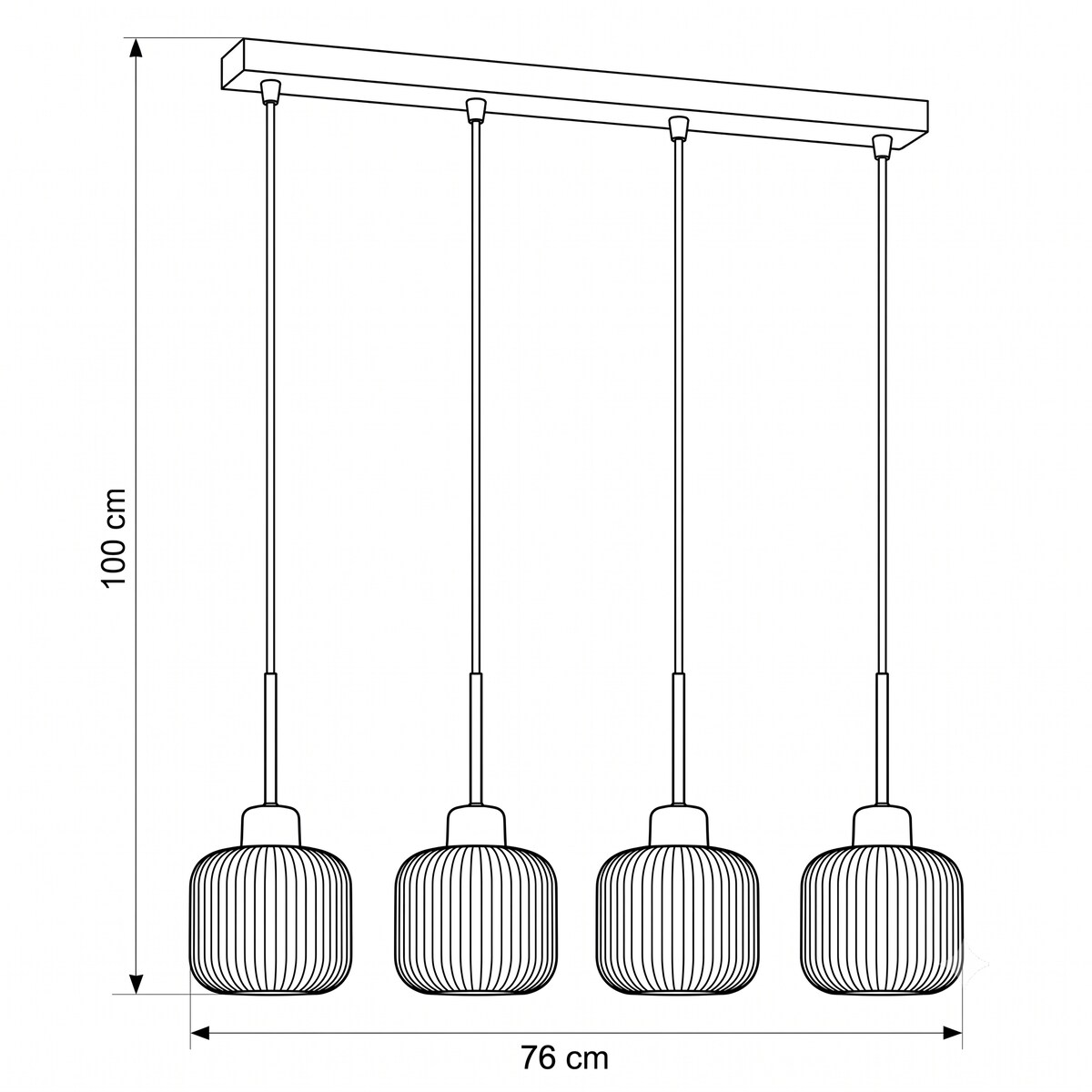 lampa wisząca edylit 4 punktowa industrialna do kuchni
