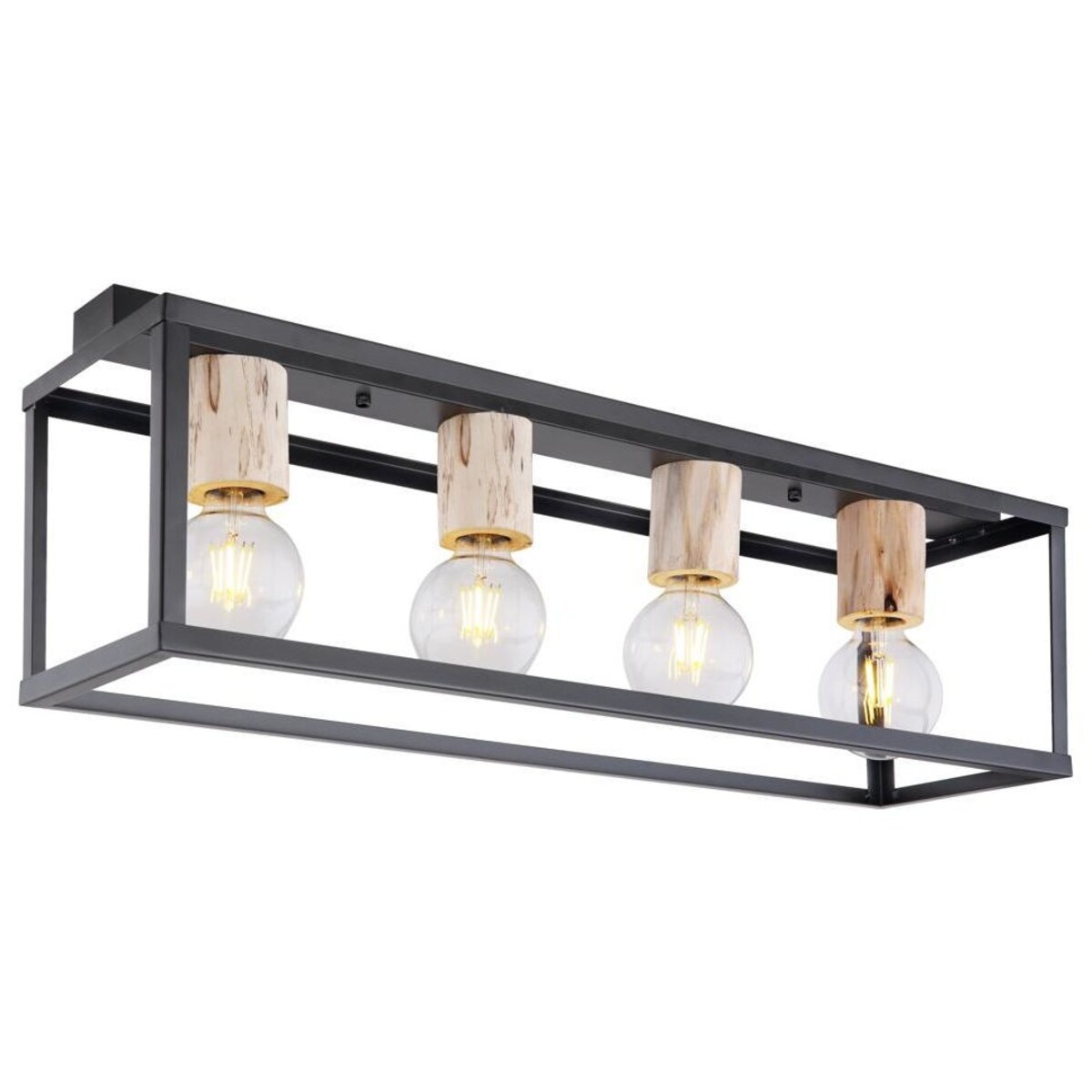 Klatka sufitowa RETRO 34-00798 Candellux industrialny plafon czarny metalowy