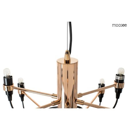 Lampa wisząca Gino MSE010100306 industrialna czarna złota