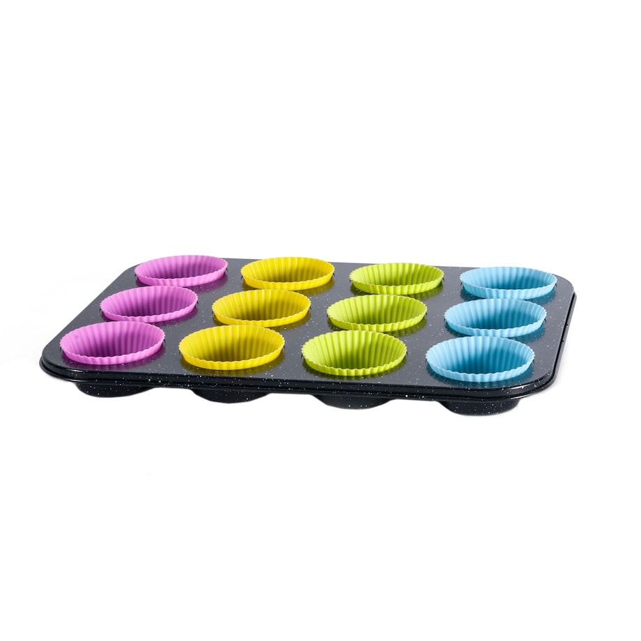 Forma do pieczenia z silikonowymi foremkami 12szt. BRUNBESTE BB-1030