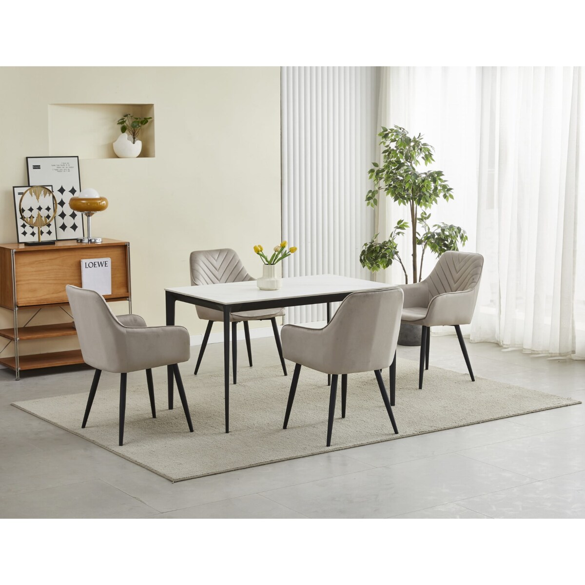 Krzesło Do Jadalni Kuchni Salonu Nana Ciemnobeżowe