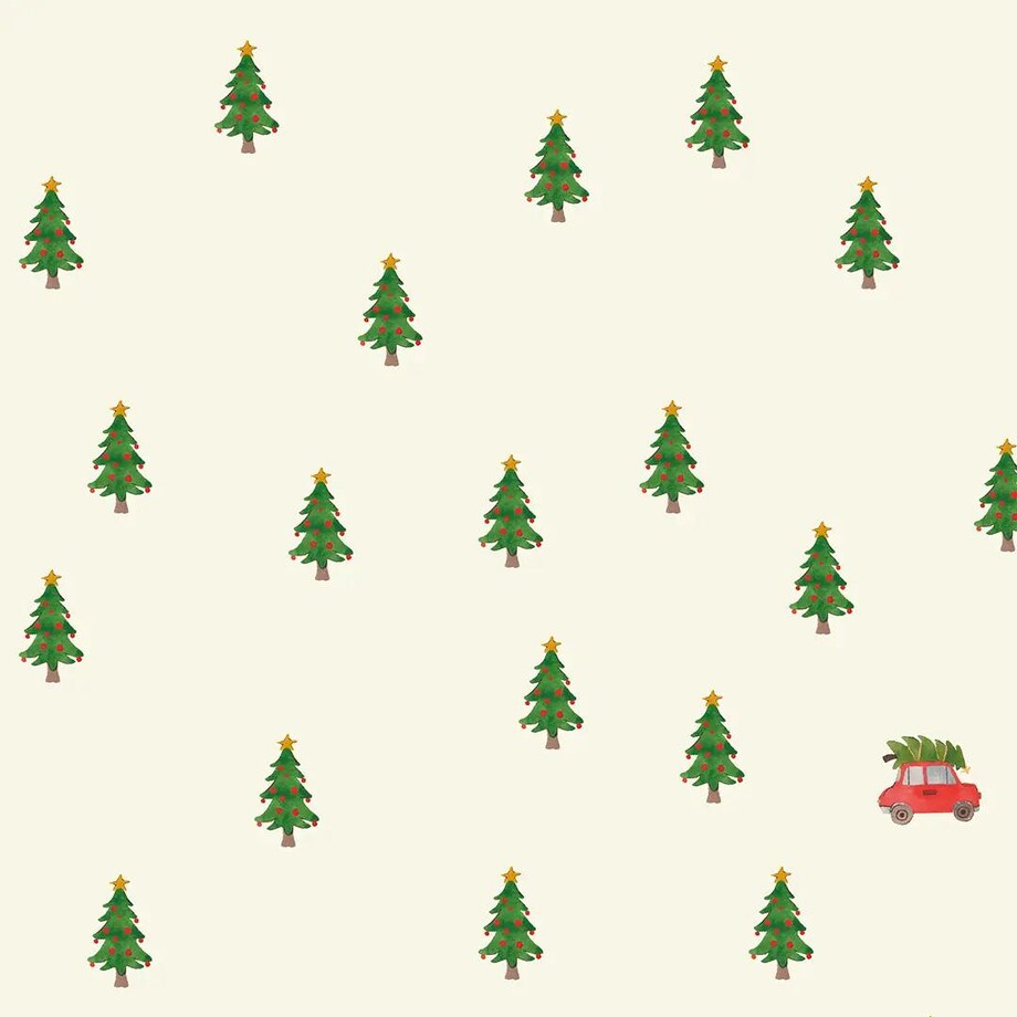 Poduszka świąteczna na krzesło - Minimalistyczny las