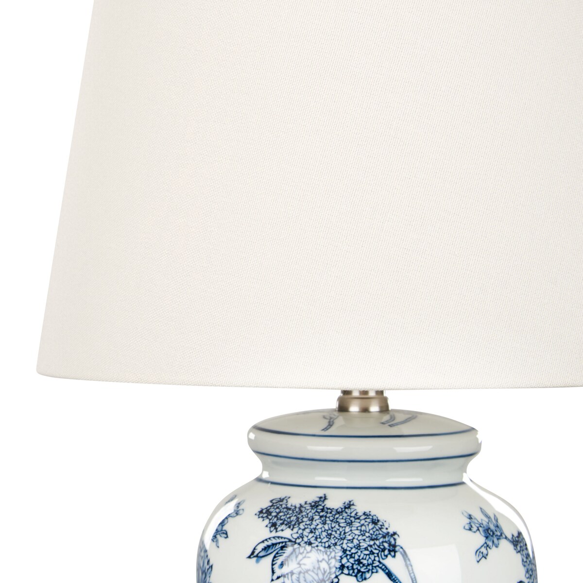 Lampa stołowa BELUSO Porcelana Biały/ niebieski