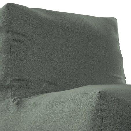 Pufa- fotel, ciemno szara bukla, 67 x 31 x 75 cm, Teddy