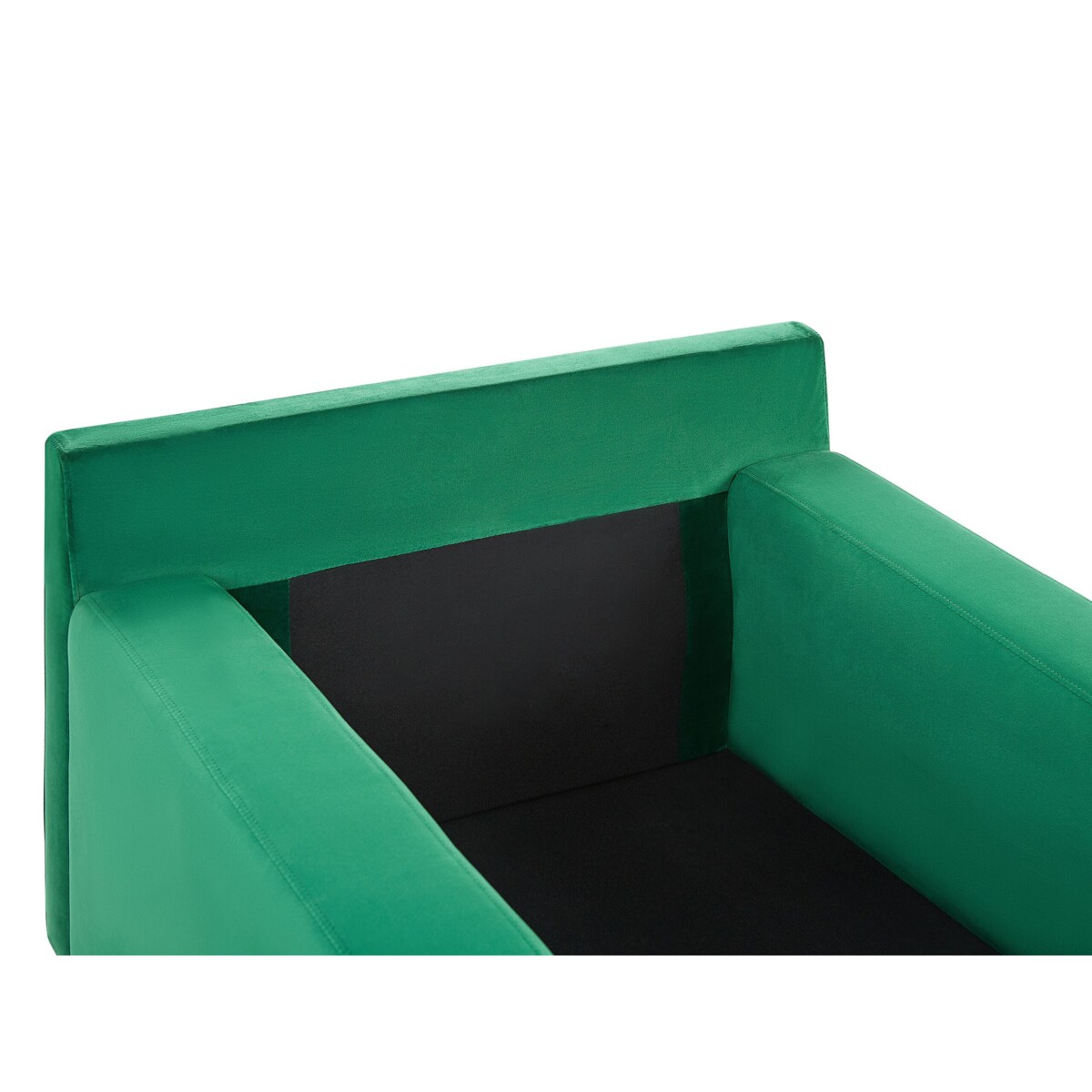 Szezlong welurowy zielony GUERET