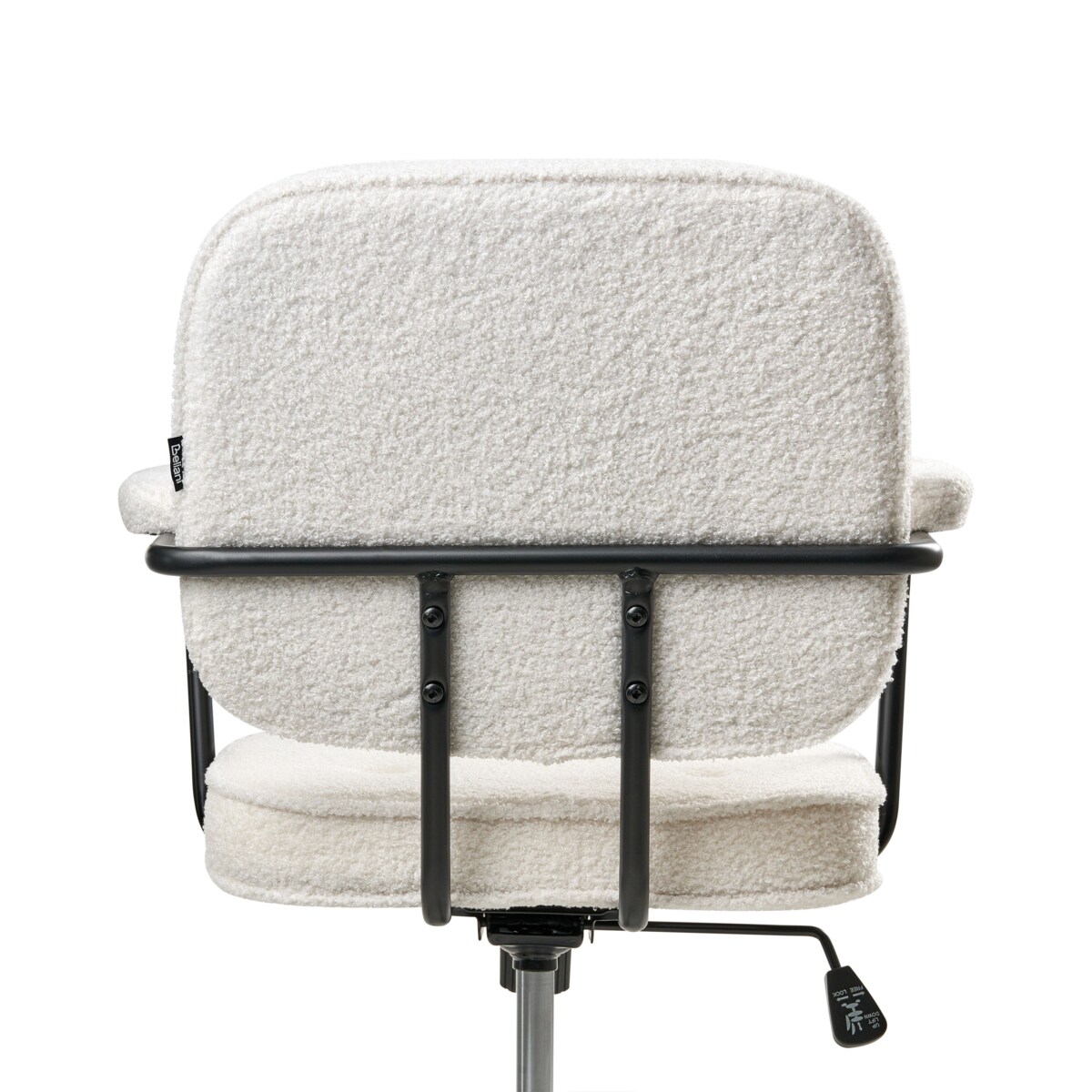 Krzesło obrotowe PAWNEE Boucle Złamana biel