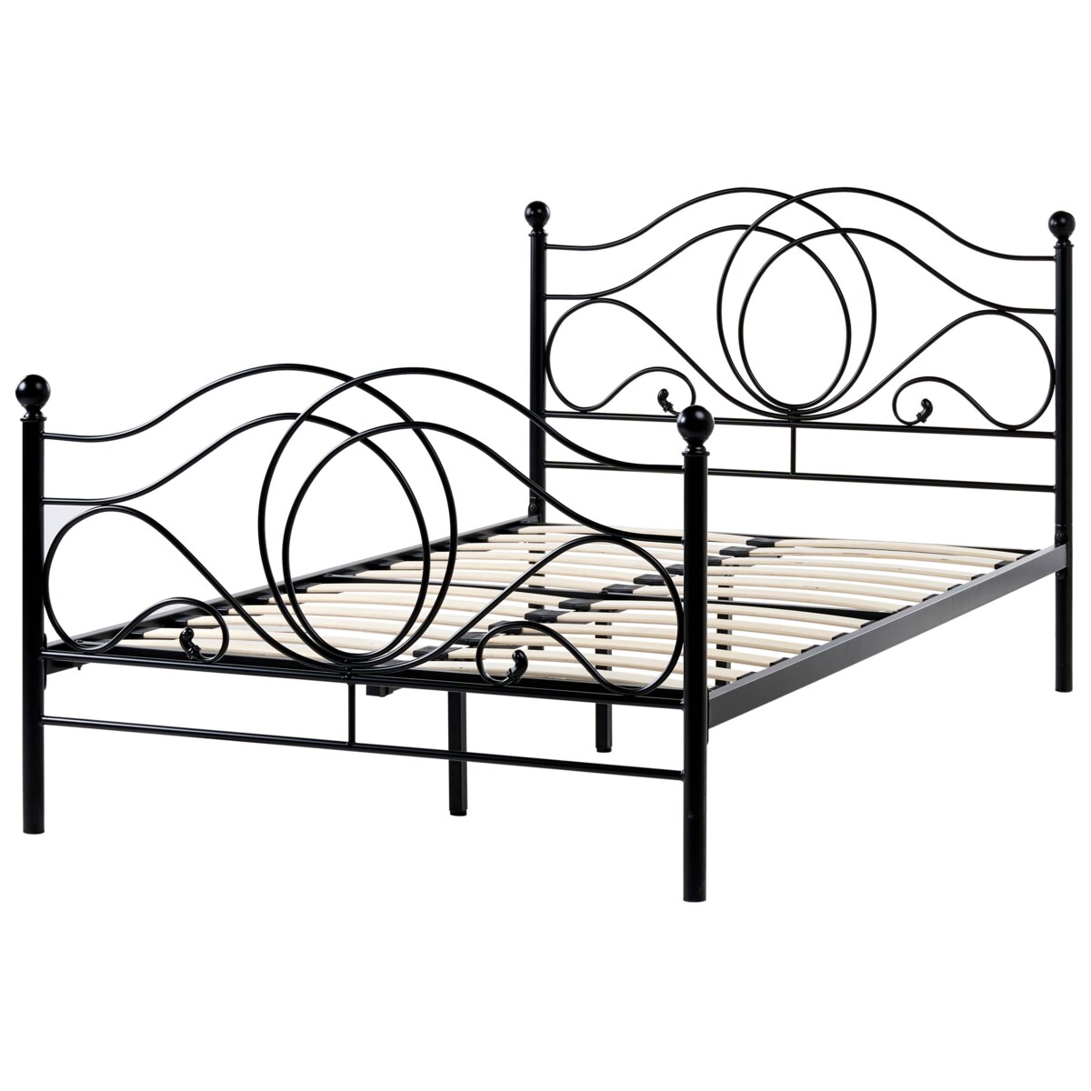 Łóżko Metal LYRA 120 x 200 cm Czarny