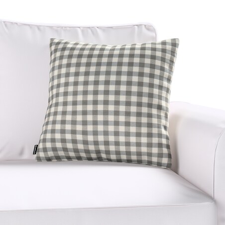 Poszewka Kinga na poduszkę 60x60 szaro-biała kratka (1,5x1,5cm)