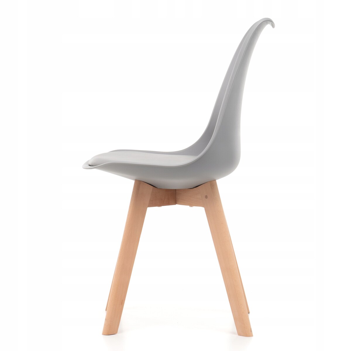 Krzesło skandynawskie do salonu jadalni kuchni nowoczesne DUBLIN jasnoszary