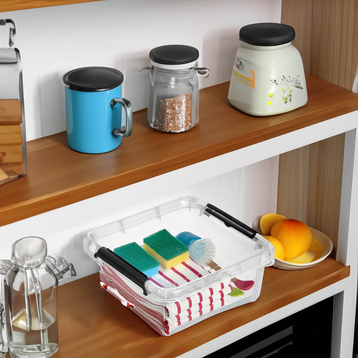 Pojemnik Plastikowy Pudełko Z Pokrywą Pudło Box Do Przechowywania 6L