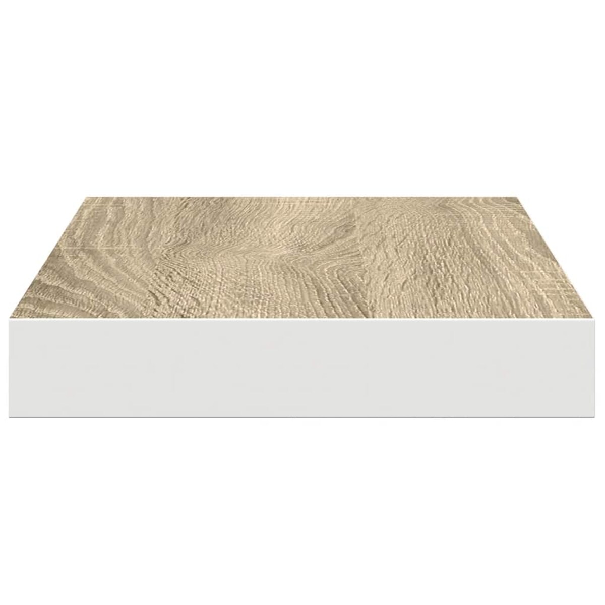 vidaXL Półka ścienna, dębowo-biała, 40 x 23 x 3,8 cm, MDF