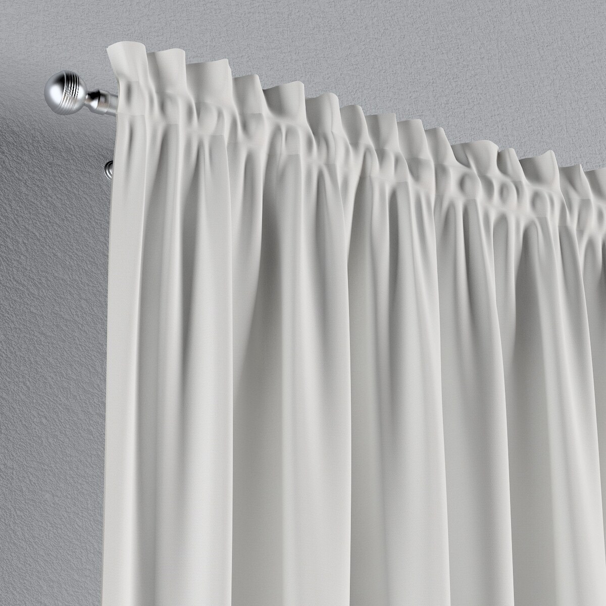 Zasłona na kanale z grzywką 1 szt. 130x260 biały