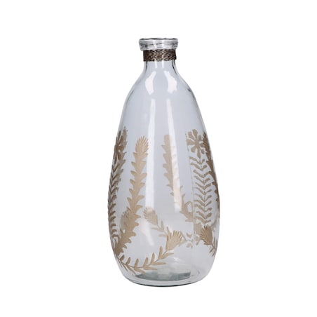 Szklany wazon z roślinnym wzorem Giardinodivetro - Przezroczysty, M