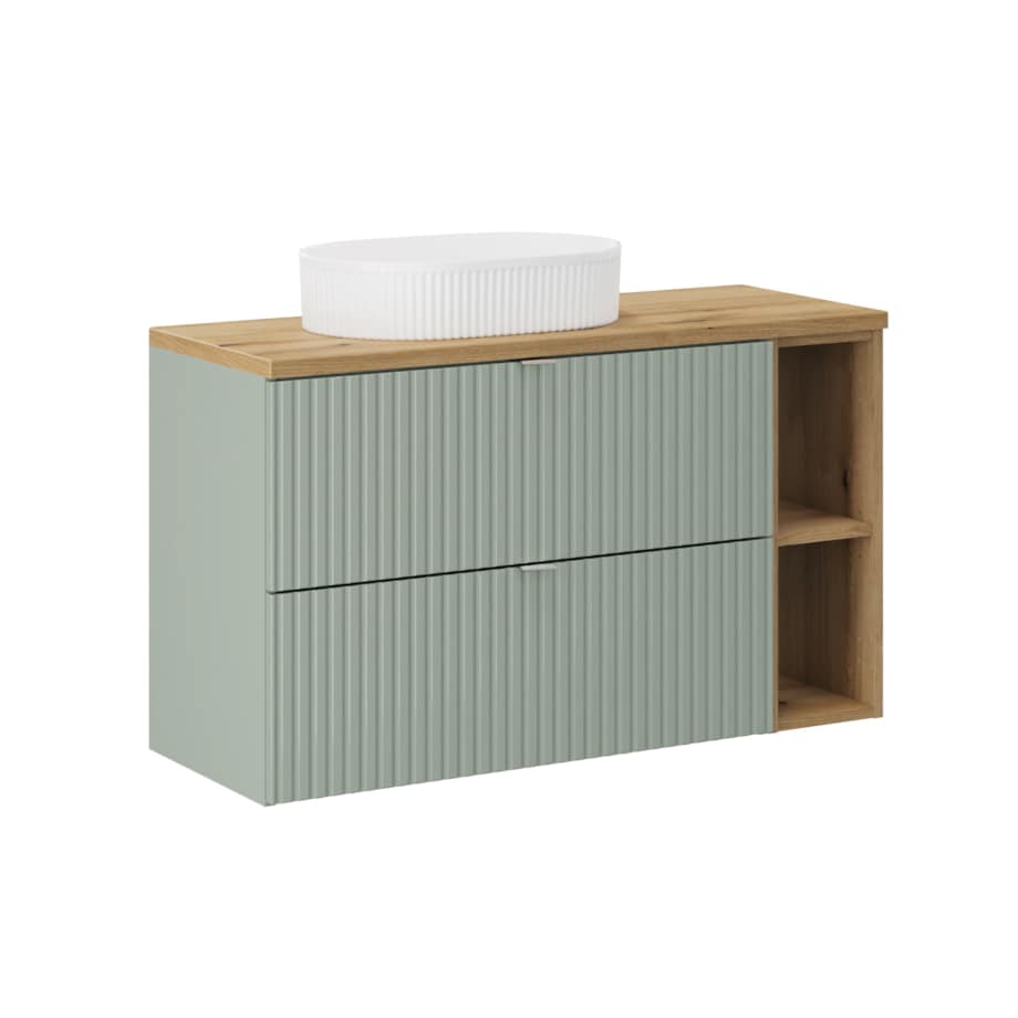 Zestaw meblowy 100cm z blatem i umywalką nablatową Beyond SET-LRG B OAK 100CM UN BEYOND WH LR