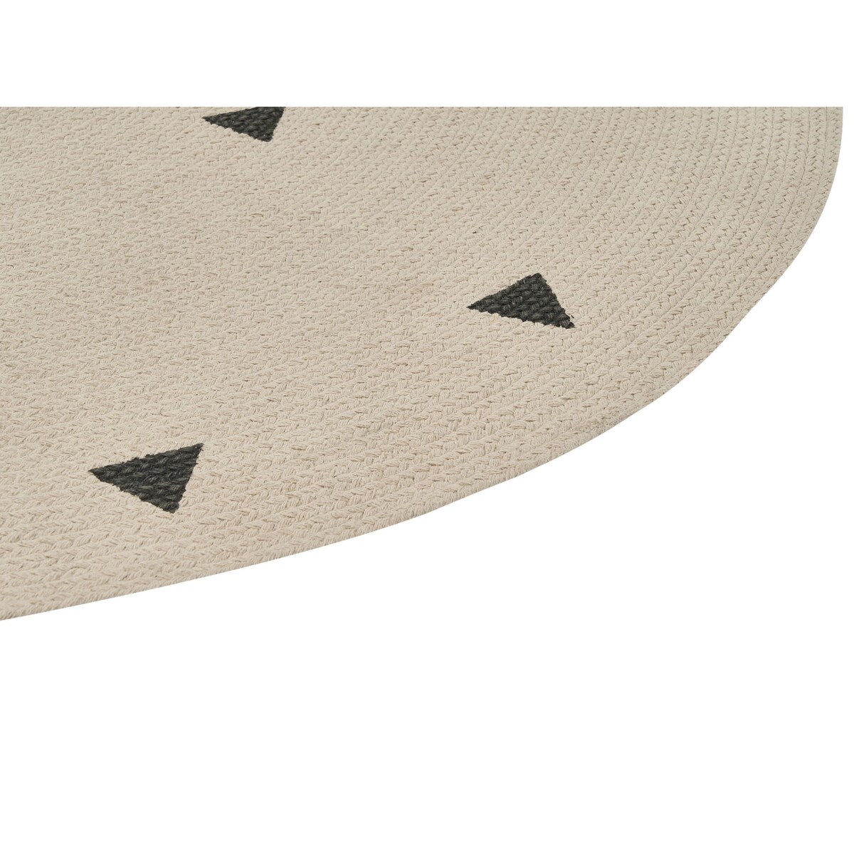 Dywan okrągły bawełniany 140 cm beżowy DURG