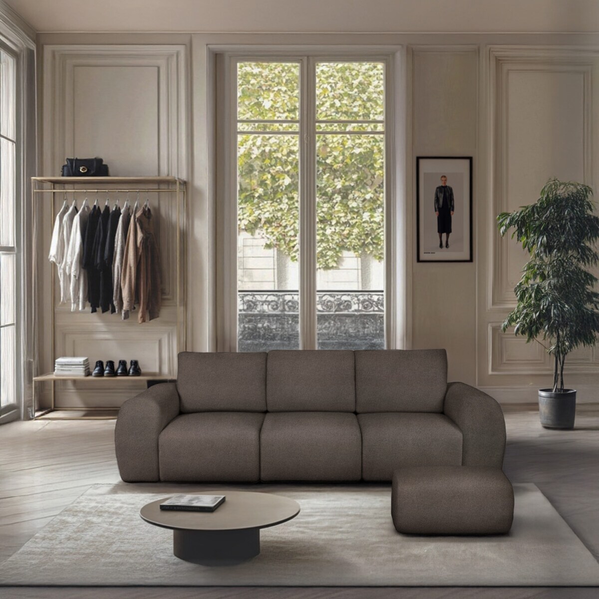 Mirel Sofa 3 osobowa brązowa