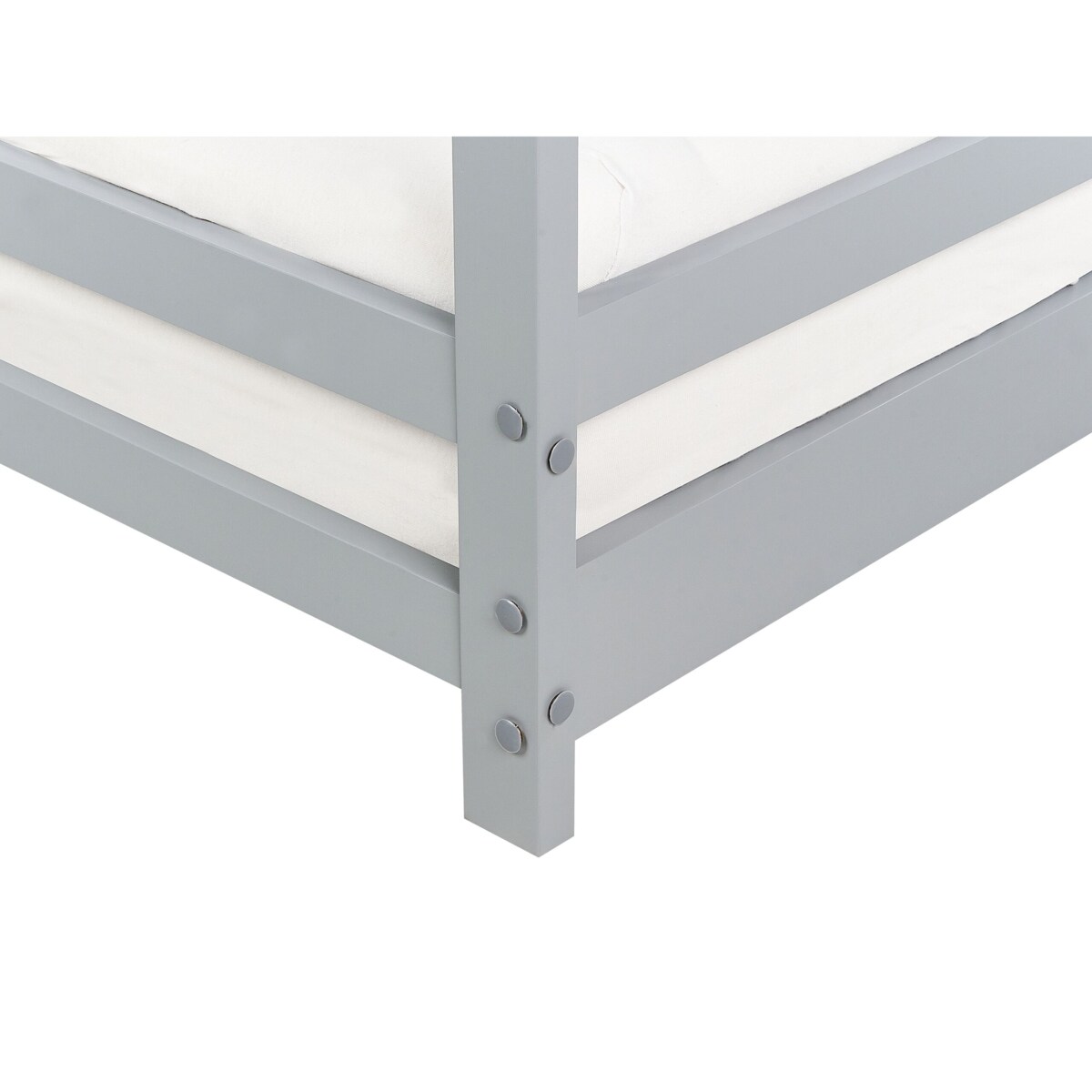 Łóżko dziecięce domek drewniane 90 x 200 cm szare APPY