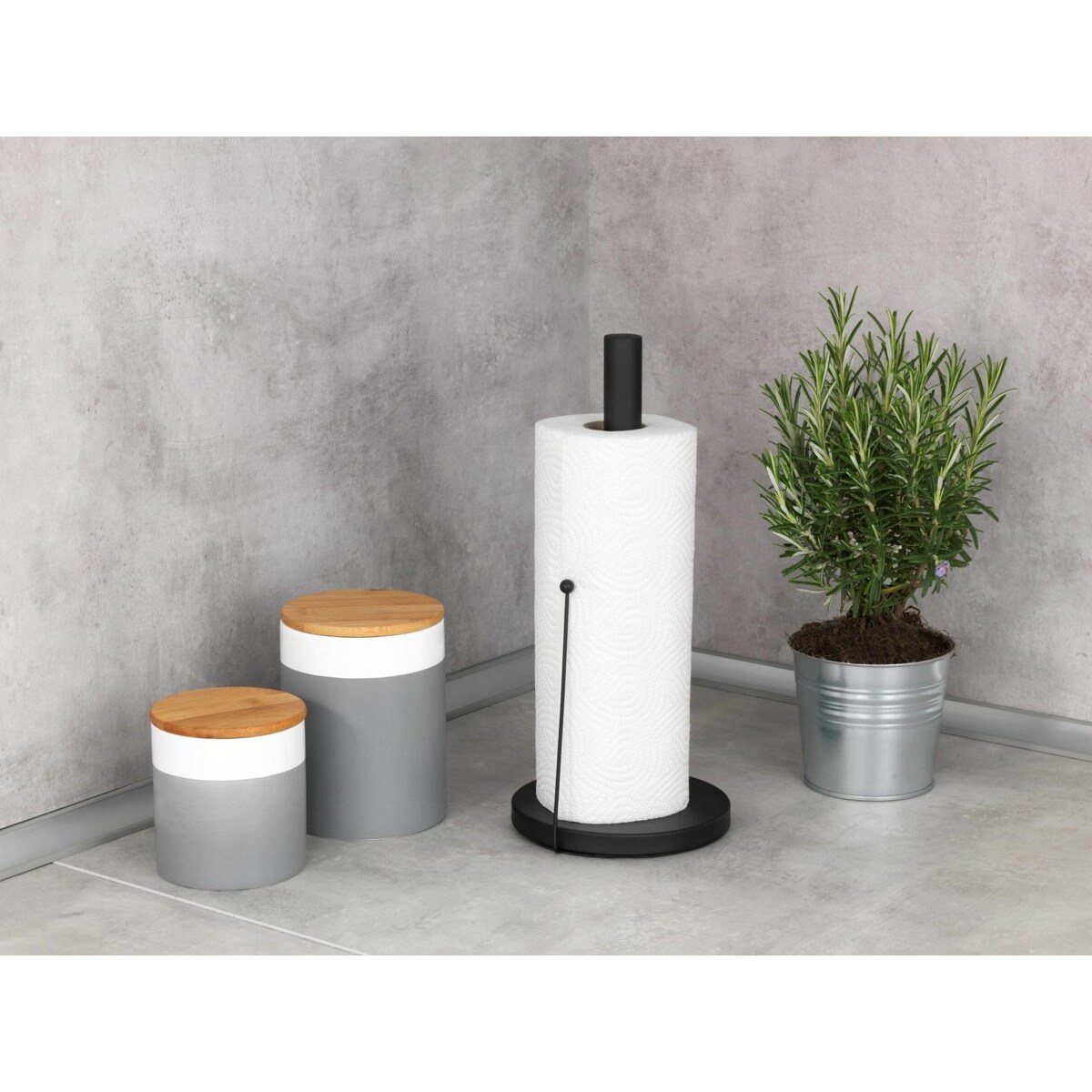 Stojak na papierowy ręcznik kuchenny CLAYTON - stal nierdzewna, WENKO