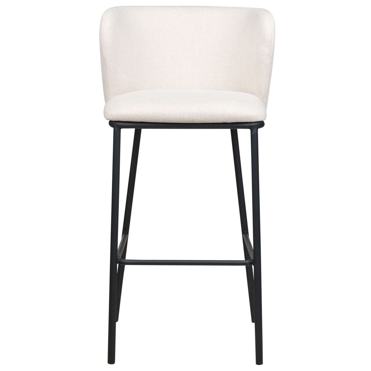 Zestaw 2 krzeseł barowych złamana biel MINA