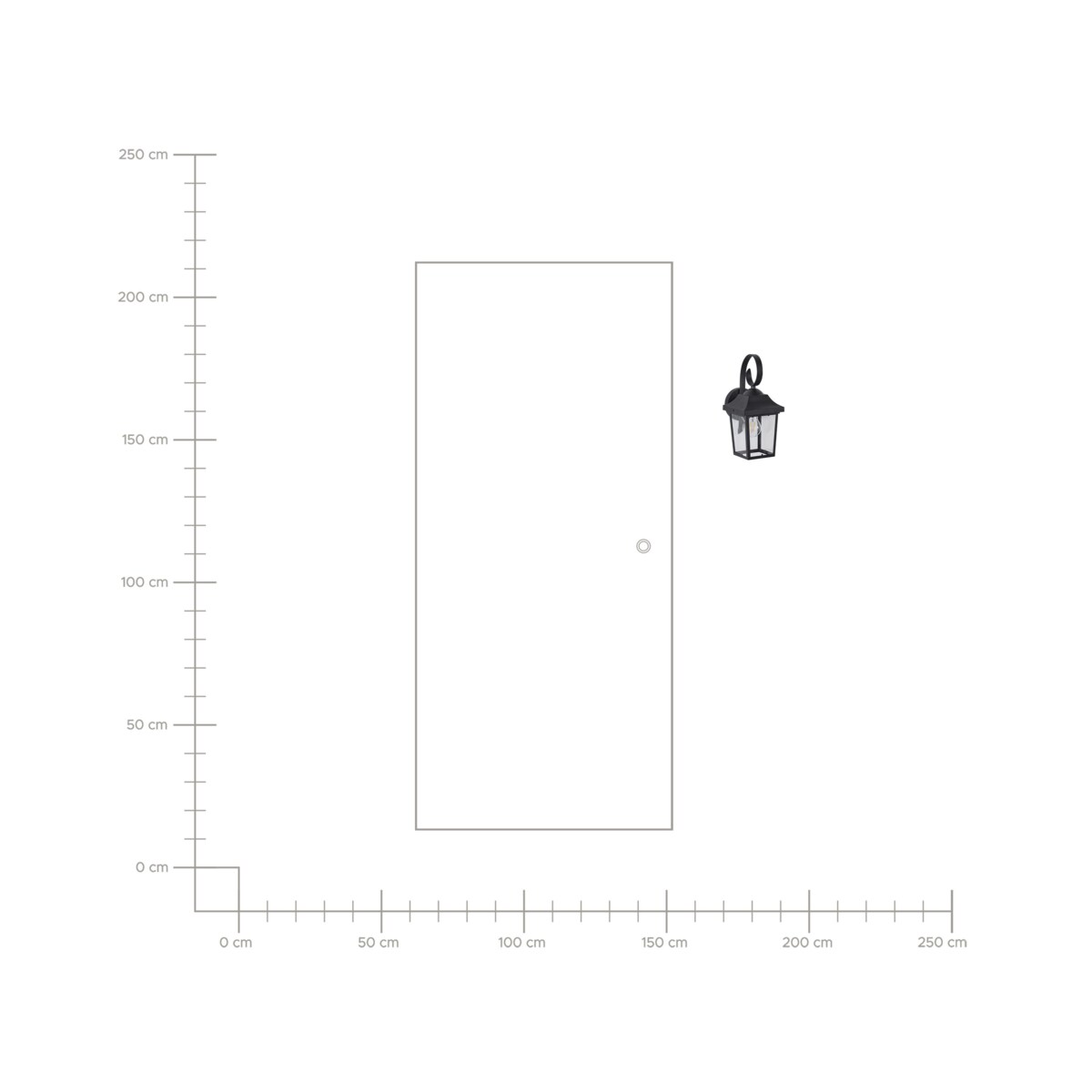 Lampa ścienna zewnętrzna czarna TANGON