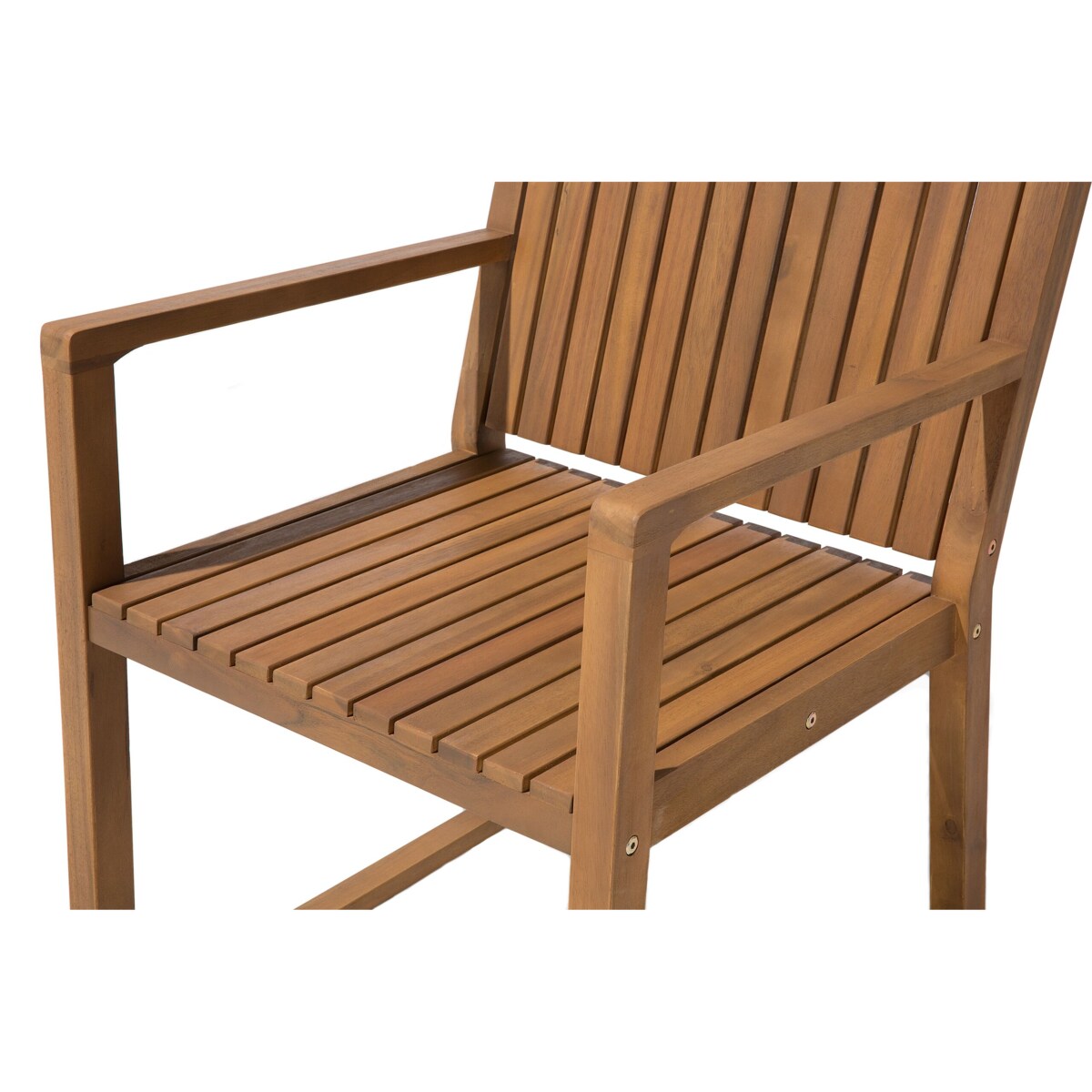 Zestaw ogrodowy akacjowy stół i 6 krzeseł jasne drewno SASSARI