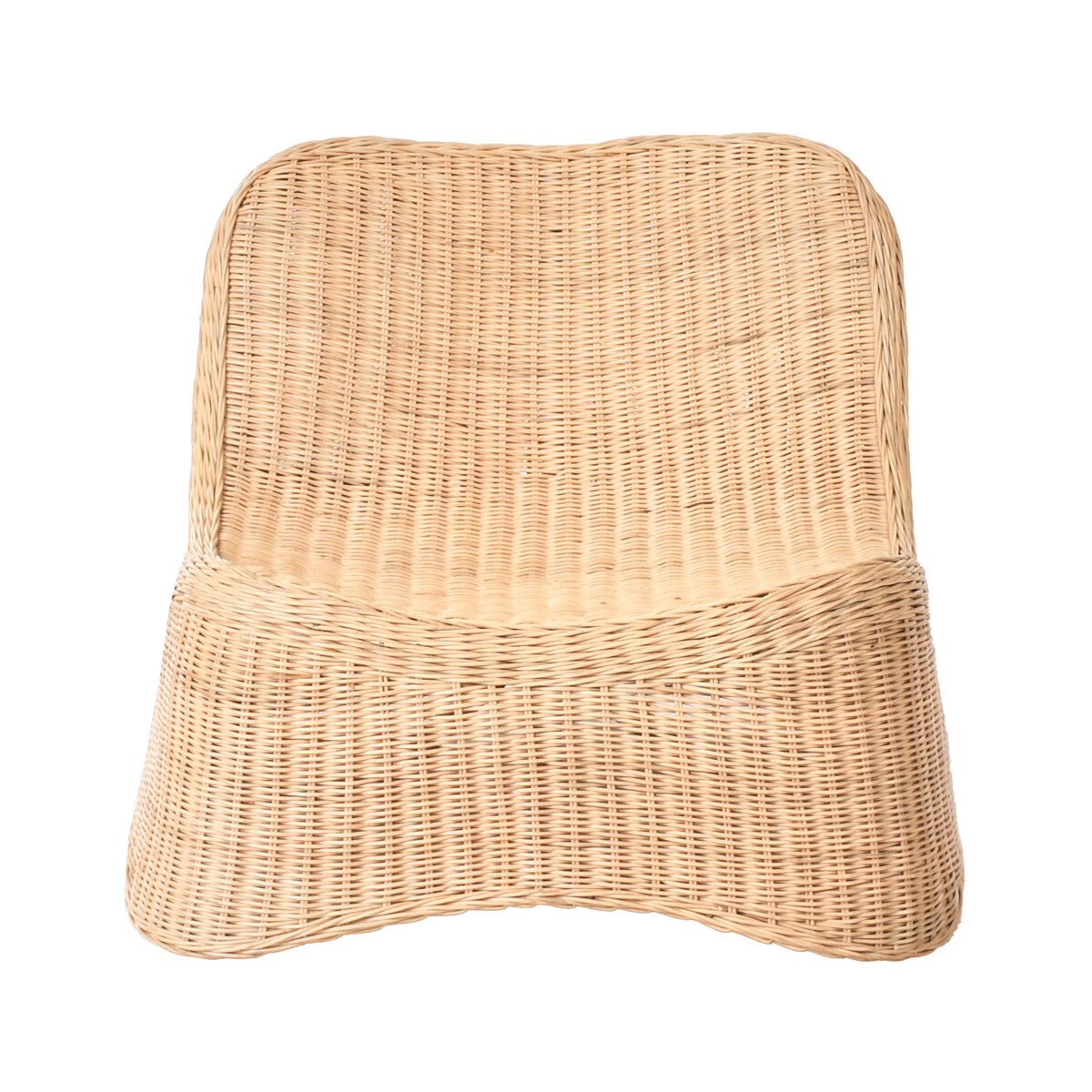 Fotel ogrodowy z otomaną AIGANI Rattan Naturalny