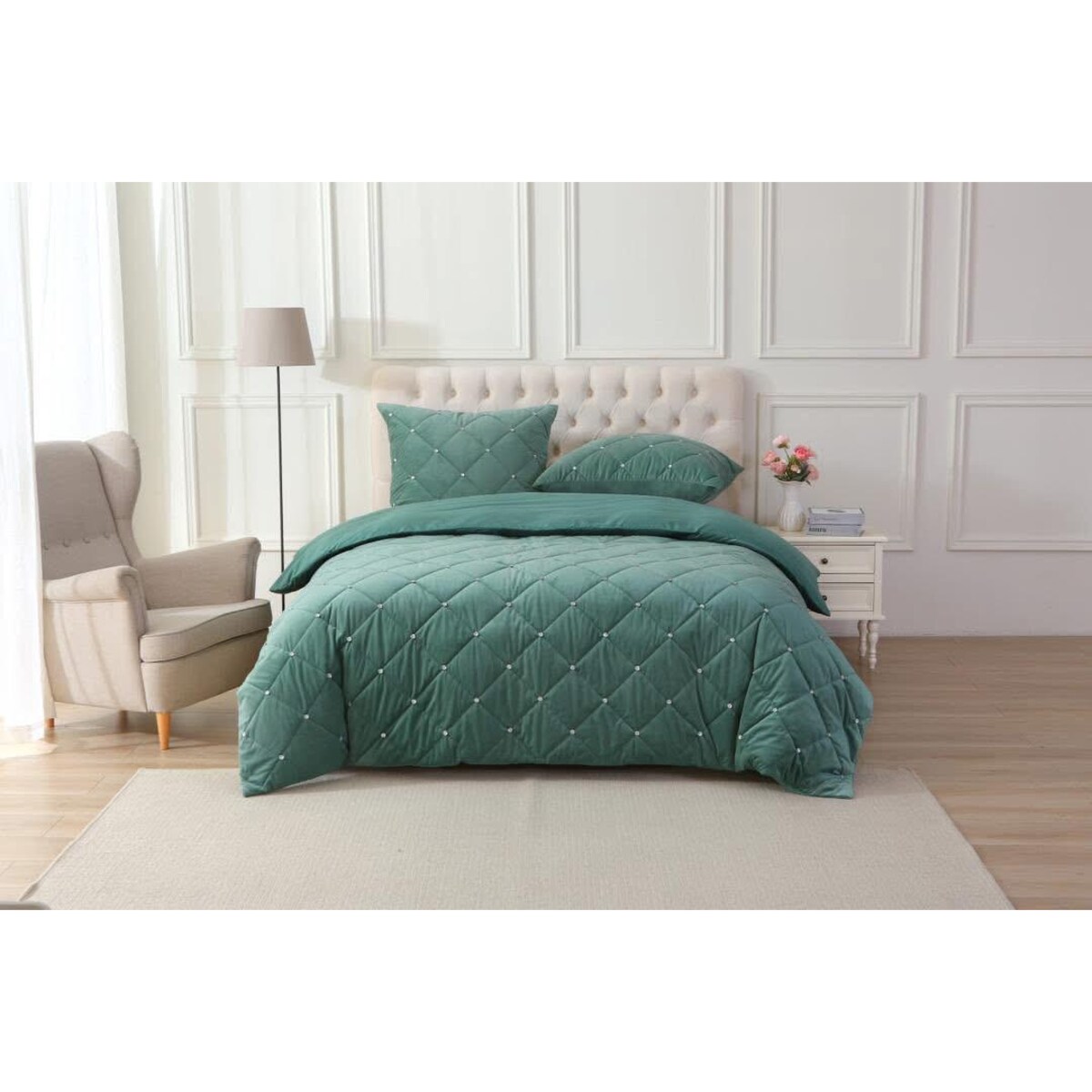 narzuta "diamond" 220x240 cm mięta nowość