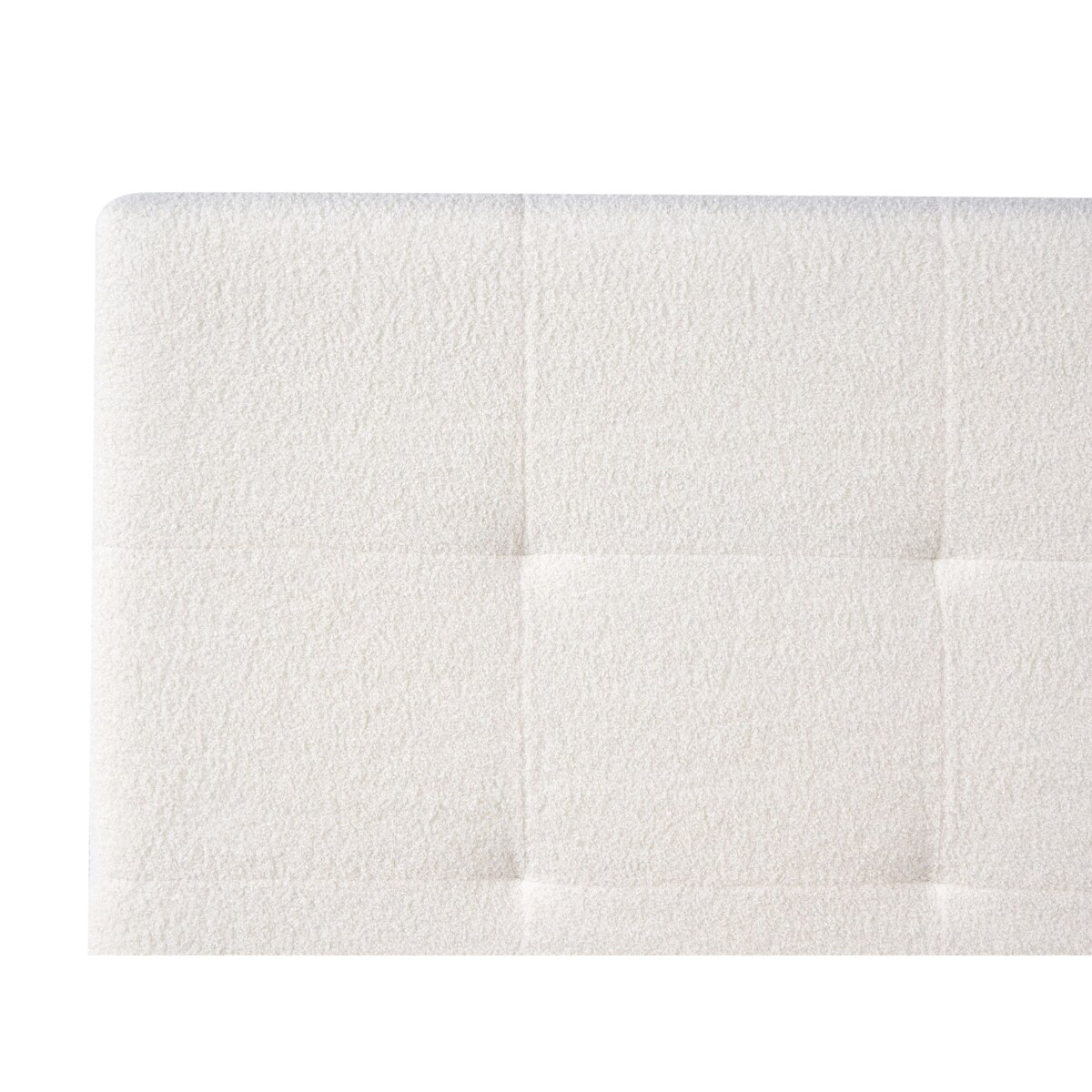 Łóżko z pojemnikiem Boucle LORIENT 160 x 200 cm Złamana biel