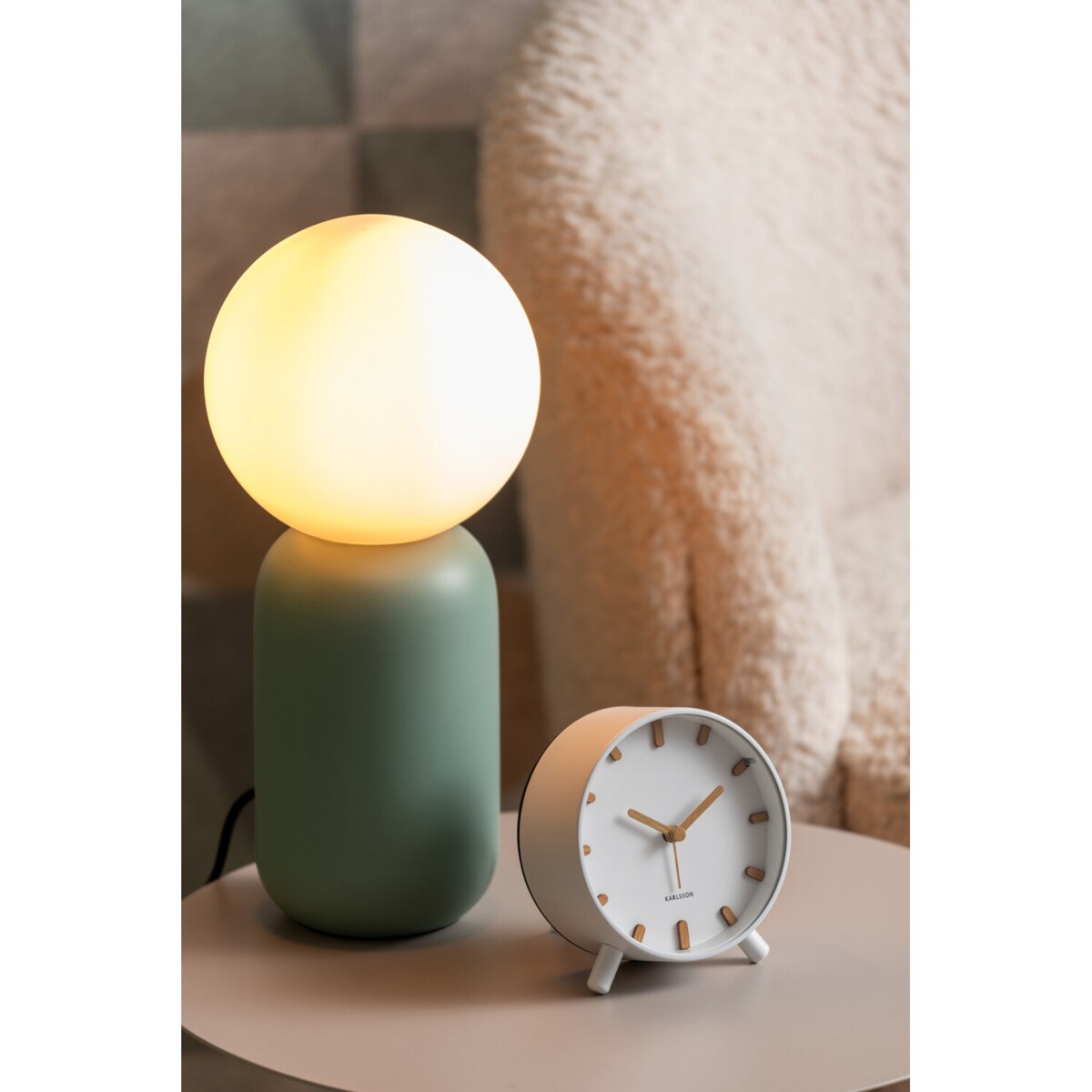 Budzik w skandynawskim stylu GRACE, Ø 11 cm