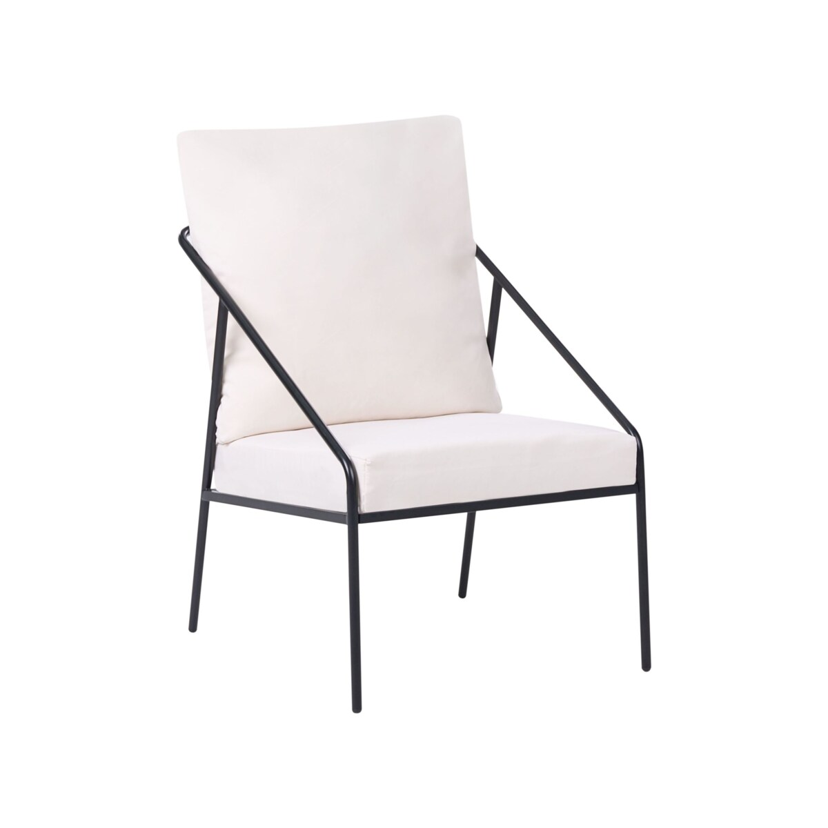 Zestaw ogrodowy ze stolikiem dla 4 osób USTICA Metal Czarny