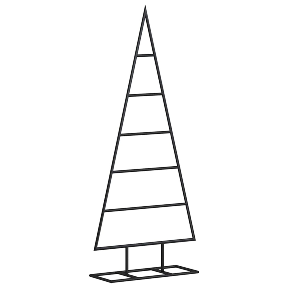 vidaXL Metalowa choinka świąteczna, do dekoracji, czarna, 90 cm