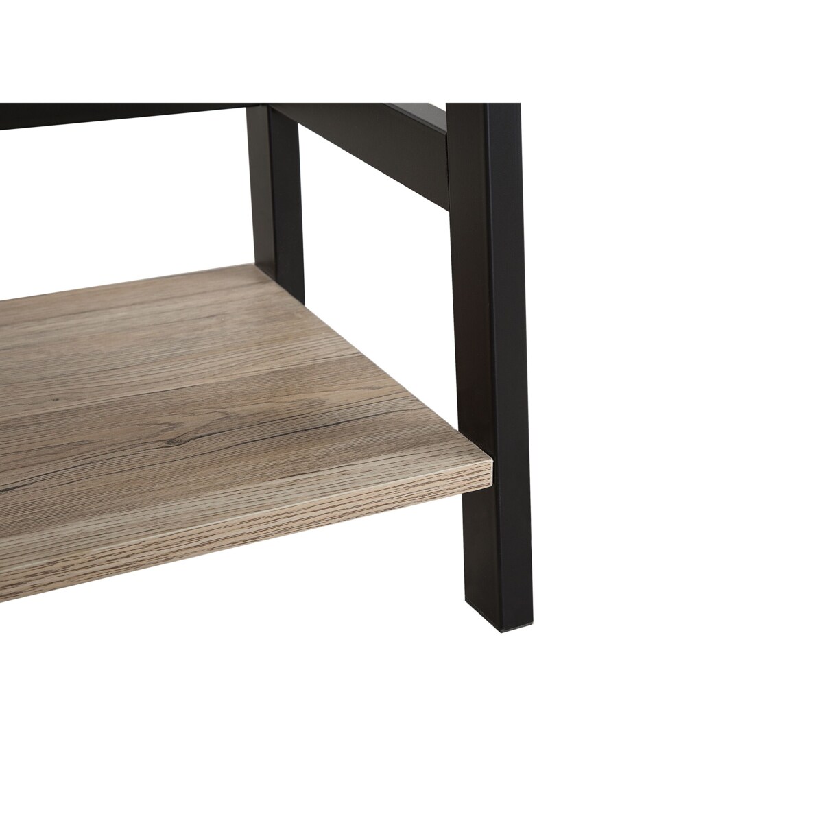 Regał 5 półek jasne drewno z czarnym CROYDON