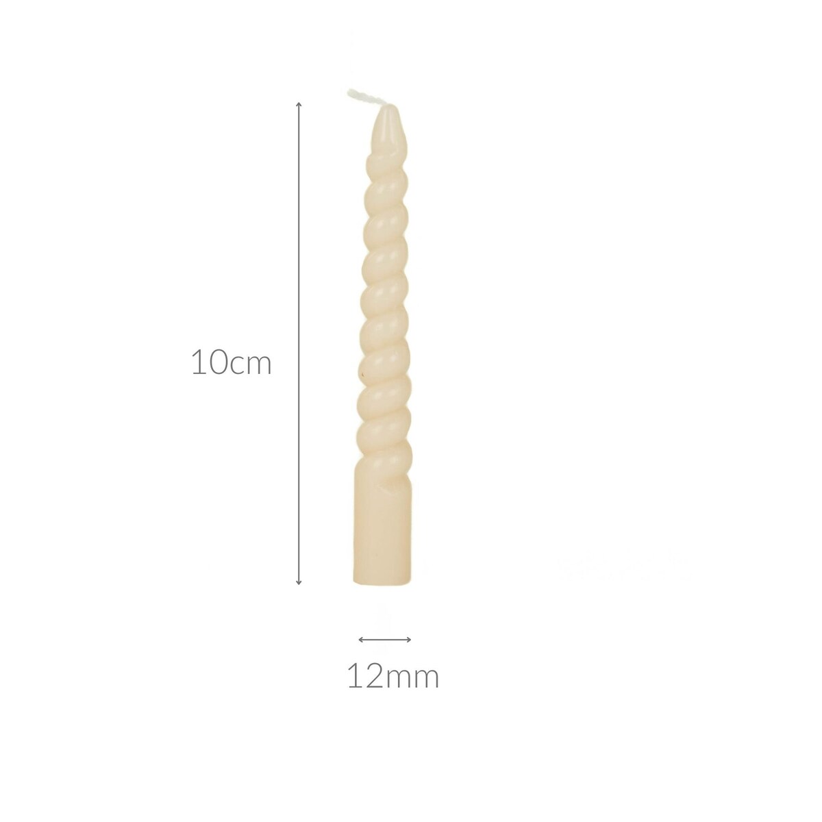 Spiralne świece stołowe z parafiny, 10 cm