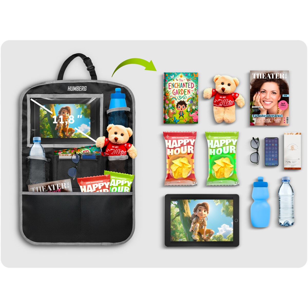 Organizer na fotel samochodowy torba do auta osłona na siedzenie Humberg