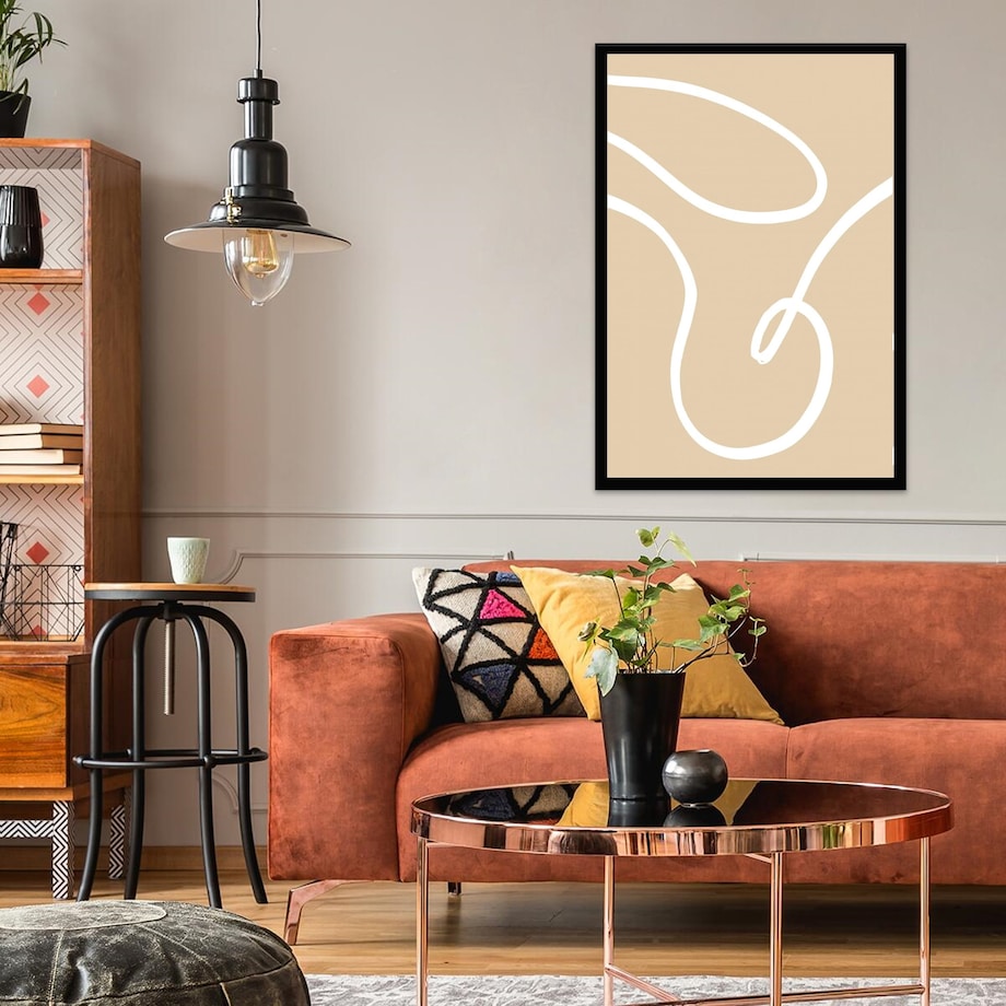 Poster Story, Plakat, Obraz - Beżowe Linie No3, wymiary 50 x 70 cm